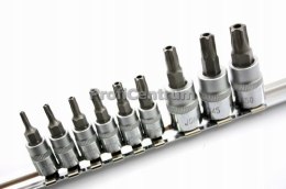Jonnesway Zestaw nasadek Torx z otworem 1/4 3/8 T10T50 9szt. (S08H23TS9S)