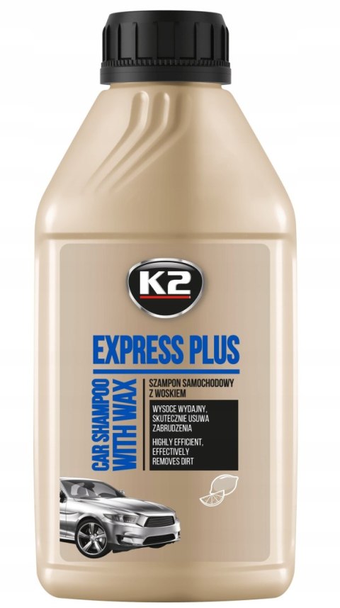 K2 EXPRESS PLUS SZAMPON SAMOCHODOWY Z WOSKIEM 0,5L K2 EXPRESS PLUS SZAMPON SAMOCHODOWY Z WOSKIEM 0,5L
