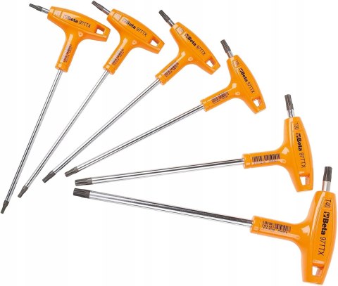 KOMPLET KLUCZY TRZPIENIOWO-KĄTOWYCH TORX 6SZT.10-40MM KOMPLET KLUCZY TRZPIENIOWO-KĄTOWYCH TORX 6SZT.10-40MM