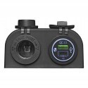 Ładowarka samochodowa gniazdo 12V + USB-C PD podwójna QC 3.0A Ładowarka samochodowa gniazdo 12V + USB-C PD podwójna QC 3.0A