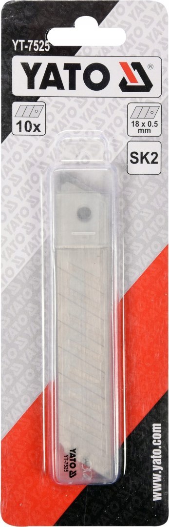 Ostrza łamane Yato YT-7525 18 mm 10 sztuk Ostrza łamane Yato YT-7525 18 mm 10 sztuk