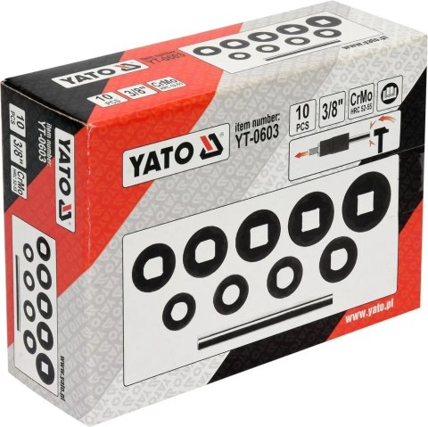 Zestaw wykrętaków do śrub 3/8" Yato YT-0603 Zestaw wykrętaków do śrub 3/8" Yato YT-0603