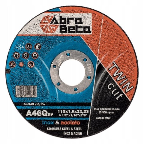 ABRA BETA TARCZA DO CIĘCIA STALI WĘGLOWYCH 125X1MM ABRA BETA TARCZA DO CIĘCIA STALI WĘGLOWYCH 125X1MM