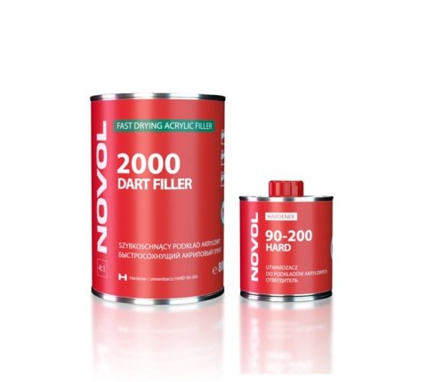 NOVOL Dart Filler Podkład akrylowy z utwardzaczem czarny 1L