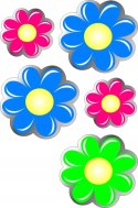 Naklejka na samochód KWIATKI chrom UV Avisa