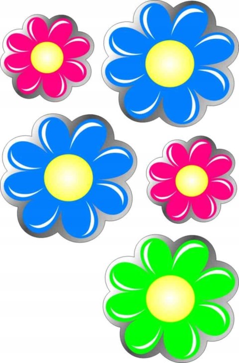 Naklejka na samochód KWIATKI chrom UV Avisa