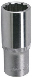 Nasadka długa 30mm 1/2" 12-kątna S04HD4730 JONNESWAY Nasadka długa 30mm 1/2" 12-kątna S04HD4730 JONNESWAY