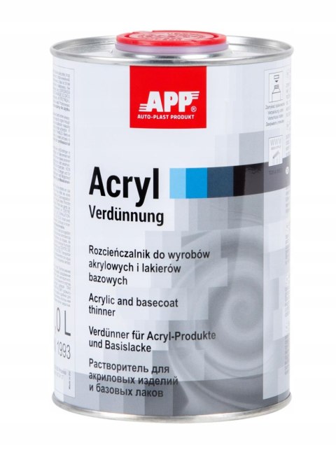 Rozcieńczalnik do lakierów APP Acryl Verdunnung 1L Rozcieńczalnik do lakierów APP Acryl Verdunnung 1L