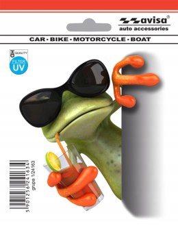 NAKLEJKA ŻABA KERMIT ZE SZKLANKĄ SOK DRINK Avisa
