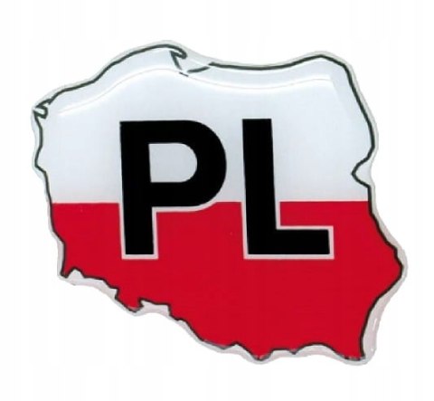 KONTUR POLSKI NAKLEJKA 3D NA SAMOCHÓD AVISA