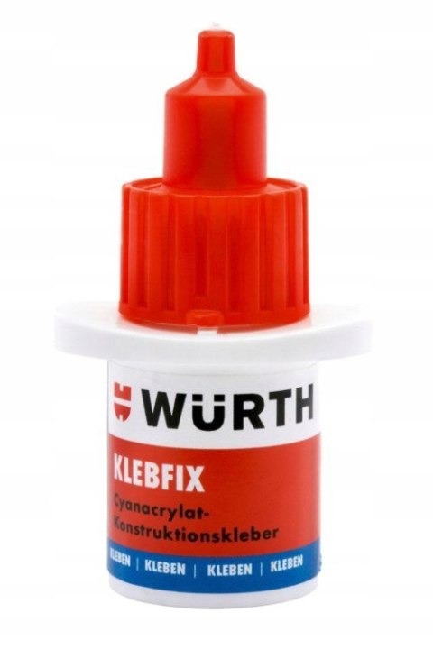 Klej sekundowy do tworzyw sztucznych Würth 5 ml Klebfix Klej sekundowy do tworzyw sztucznych Würth 5 ml Klebfix